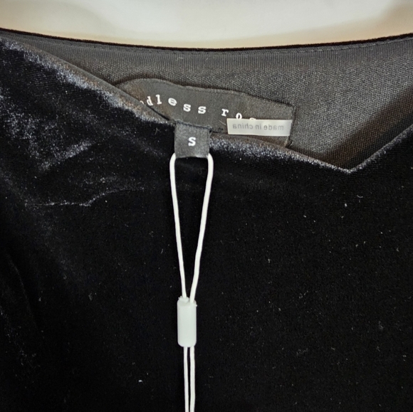 ENDLESS Rose Velvet Satin Sweetheart Jumpsuit in Size Small black NWT - Picture 5 of 9